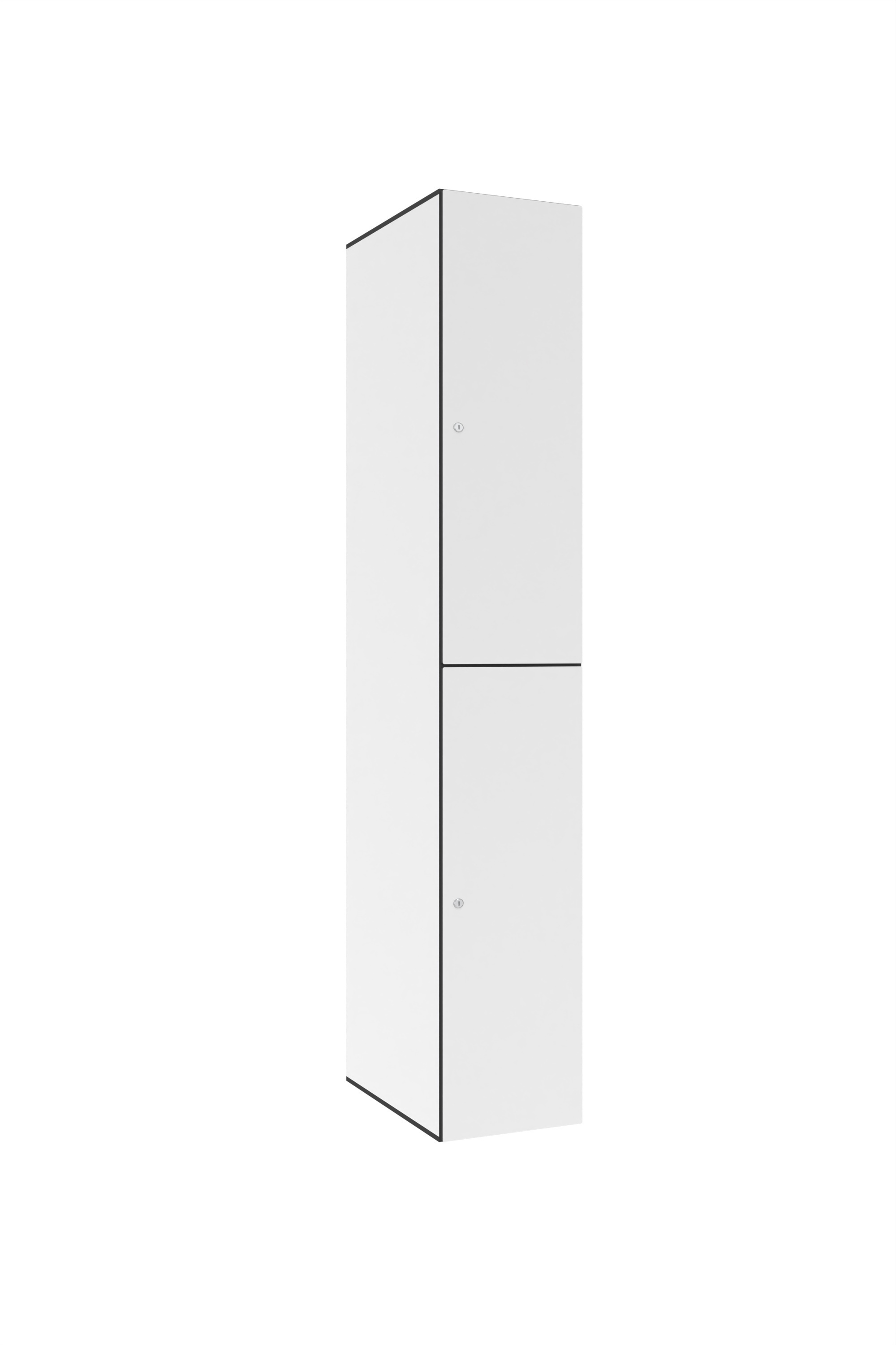HPL halfhoge lockerkast voor 2 personen - H.180 x B.30 cm Grijs (0149) Roze (Y022)