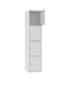 Metalen locker met 4 vakken - H.180 x B.40 cm