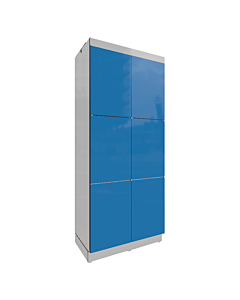 HPL locker with 6 compartments - H.180 x W.60 cm