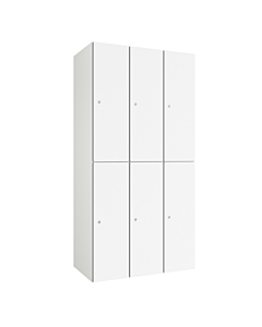 HPL/volkern half-height locker for 6 people - H.180 x W.90 cm (steel + HPL)