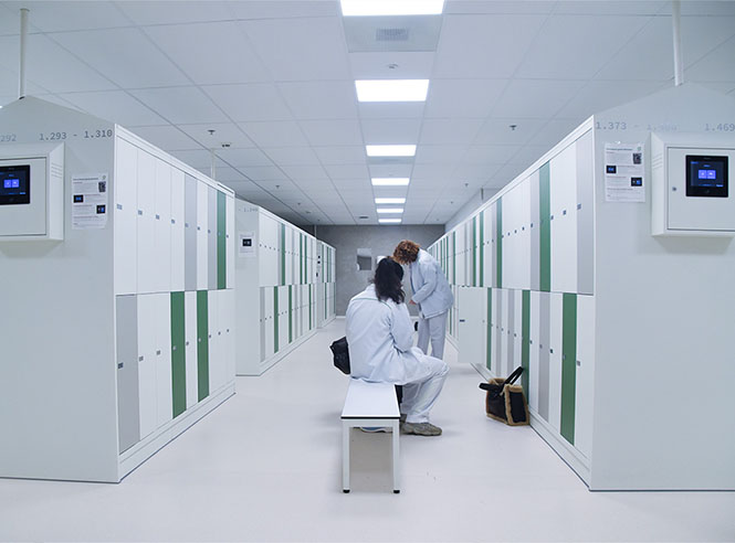 Casiers électroniques pour vestiaires au Tergooi Medisch Centrum
